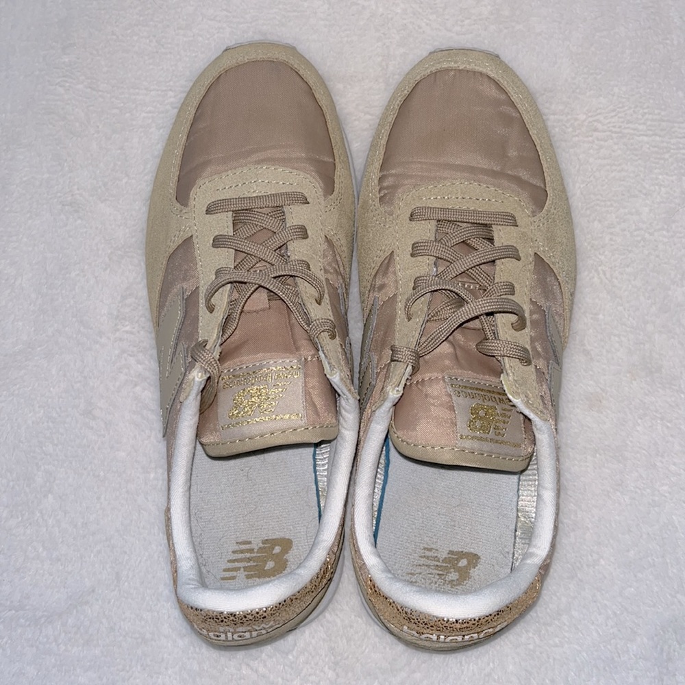 New Balance Women's Beige Taupe Athletic Sneakers - Picture 5 of 6